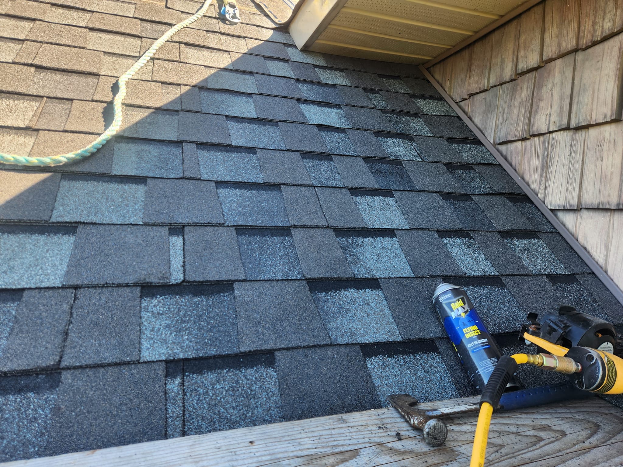 Completed roofing project